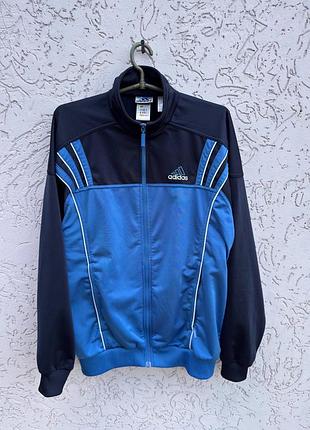 Олімпійка adidas оригінал синя кофта чоловіча майстерка адідас спортивна куртка