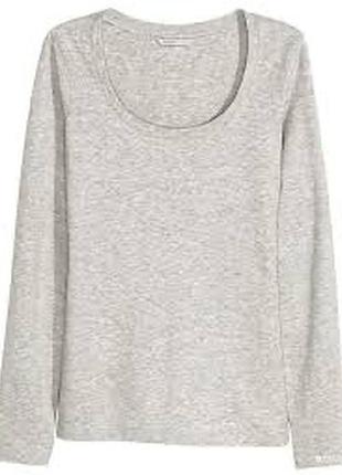 Базовий меланжевий лонгслів р.м h&m котон