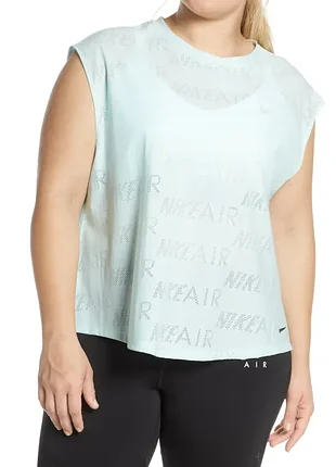 Молочна спортивна майка футболка nike plus size з логотипом air