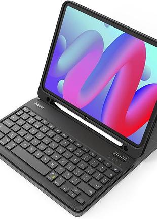 ✔️преміум чохол-клавіатура inateck kb04002 для ipad air 4/5/m2/m3/m4, ipad 10/11, pro 11" знімна bluetooth black (сток)