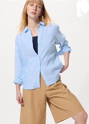Uniqlo рубашка из льна размер s