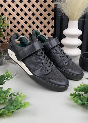 Louis vuitton elliptic sneakers damier gray leather чоловічі кросівки оригінал 42.5 eur