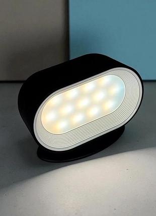 Б/у настінний акумуляторний led світильник, овальний чорний