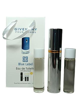 Уцінка! парфуми чоловічі givenchy pour homme blue label (джіванші блу лейбл) 3*15 мл.