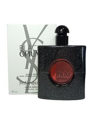 Тестер женская парфюмированная вода black opium от yves saint laurent (ив сен лоран блэк опиум ) 90мл.