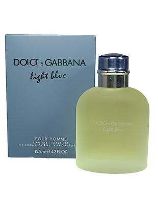 Мужская туалетная вода dolce&gabbana light blue pour homme (дольче габана лайт блю пур хом) 125 мл