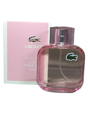 Жіноча туалетна вода lacoste eau de l.12.12 pour elle sparkling (лакоста спарклінг) 90 мл