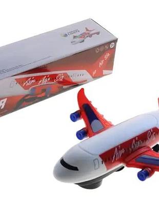 Літак на батарейках з підсвіткою, в коробці r06 р.36,5*8,5*8,5см