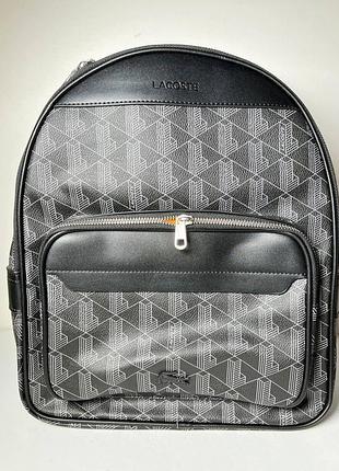 Мужской рюкзак lacoste monogram black