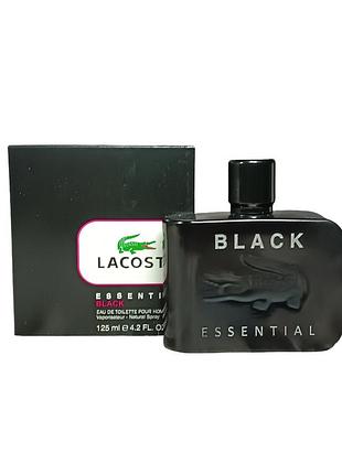 Чоловіча туалетна вода lacoste essential black (лакоста ессеншиал блек) 125 ml