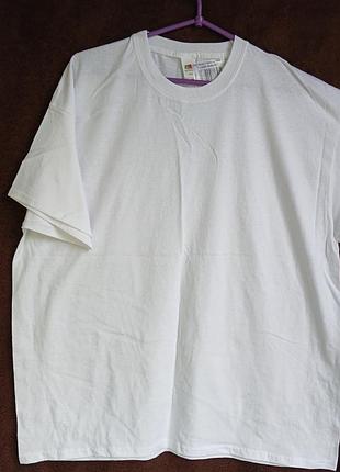 Футболка женская белая, котон, xl