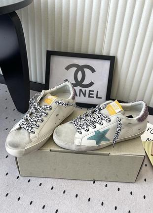 Кеди кросівки golden goose ggdb superstar з зіркою  шкіряні