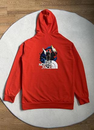 Худи the north face оранжевое