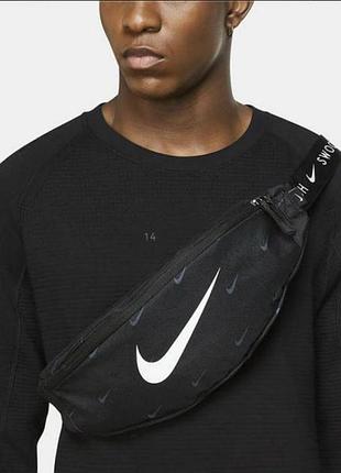 Nike поясна сумка  бананка nike regular унісекс чорна