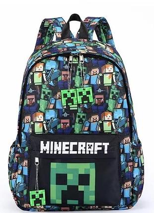 Детский школьный рюкзак майнкрафт (minecraft)
