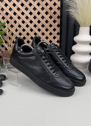 Louis vuitton rivoli sneaker low top black leather мужские кроссовки кеды оригинал 41.5 eu