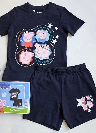 Детская пижама летняя peppa pig 86-92 см для девочек