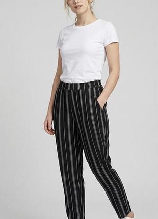 Штани h&m 100% віскоза m у смужку з кишенями