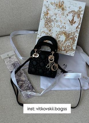 Сумочка micro lady dior bag black🖤