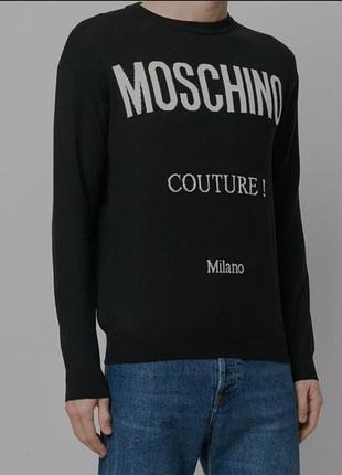 Оригинальный джемпер из шерсти от moschino couture с дефектом