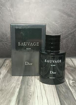 Уценка! парфюм мужской lux dior sauvage elixir parfum (диор саваж элексир парфюм) 60 мл.