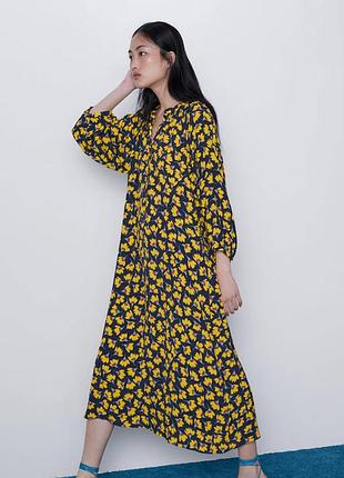 Платье миди вискоза zara