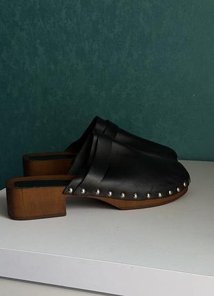 Клоги asos design натуральна шкіра