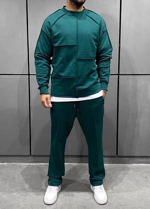Мужской спортивный костюм dark green