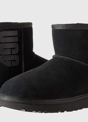 Женские угги ugg classic mini rubber logo