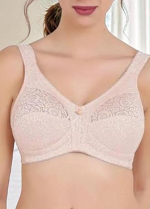 Бюстгальтер без кісточок lanny mode 8656 без поролону чашка d бежевий, 100d