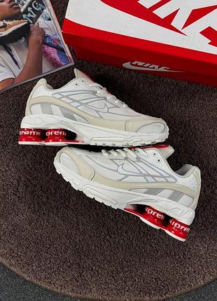Nike shox ride 2 sp x supreme 'white&red'