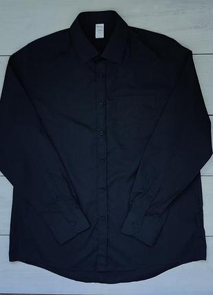 Мужская черная рубашка 16 41  slim tailored прямая