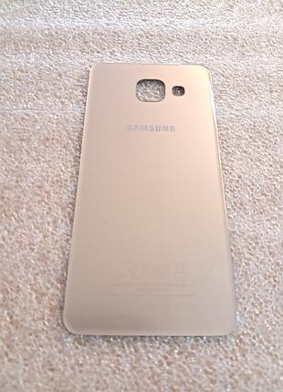 Задняя крышка для samsung galaxy a3 2016 a310 золотистая сервисный оригинал с разборки