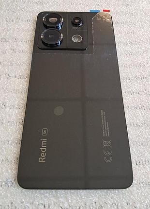 Задня кришка для xiaomi redmi note 13 pro 5g чорна оригінал (зі стоклами камер) олеофобне покриття