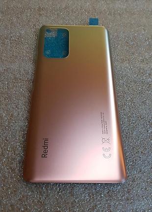 Задня кришка для xiaomi redmi note 10 pro золотиста оригінал (олеофобне покриття)