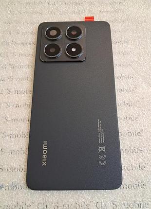 Задняя крышка для xiaomi 14t чёрная оригинал стекло (со стеклом камеры)