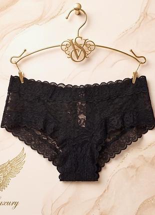 Кружевные черные трусики victoria’s secret lacie cheeky - оригинал