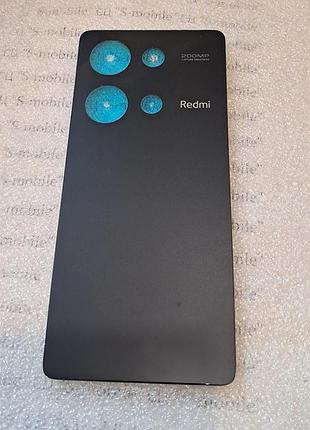 Задняя крышка для xiaomi redmi note 13 pro 4g черная (midnight black) оригинал prc стекло с олеофобным покрытием