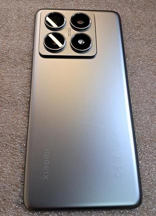 Задняя крышка для xiaomi 14t pro серая (titan gray) оригинал стекло (со стеклом камеры)