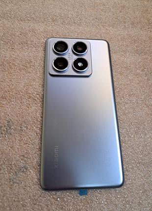 Задняя крышка для xiaomi 14t pro голубая (titan blue) оригинал стекло (со стеклом камеры)