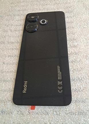Задня кришка для xiaomi redmi 13 4g чорна (midnight black) оригінал зі склом камер (олеофобне покриття)