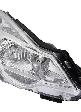 Фара передняя opel corsa d 2011-, правая h1/h7, хром рамка, с корректором, depo, 442-1169rmldem1