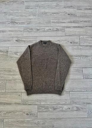 William crabtree & sons светр чоловічий вовна бежевий коричневий xl
