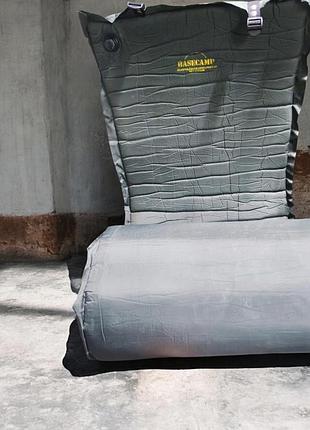 Оливковый самонадувающийся армейский туристический коврик snugpak liggunderlag basecamp ops thermal mat midi с логотипом basecamp (односпальный)