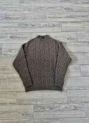 William crabtree & sons светр чоловічий вовна бежевий коричневий xl