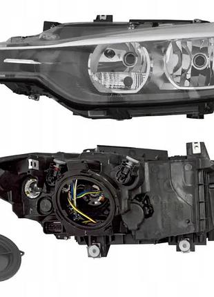 Фара передняя bmw 3-series f30/31 2012-2015, левая, электрическая регулировка, с корректором, без ламп (h7/h7/py21w/pw24w/h6w),