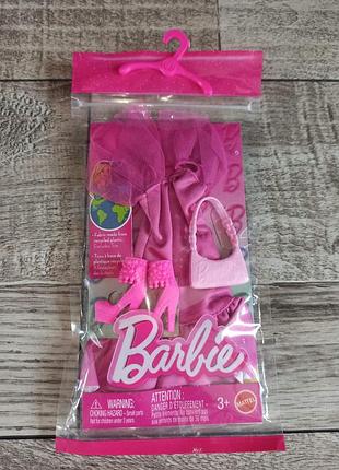Одежда для кукол барби розовое платье barbie fashion pack pink dress