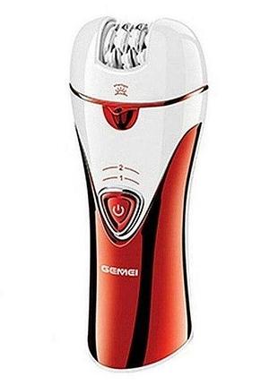 Эпилятор gemei gm-7002, аккумуляторный, 3 в 1