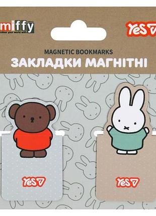 Закладки магнитные 708836 "miffy", высечка, 2 шт yes