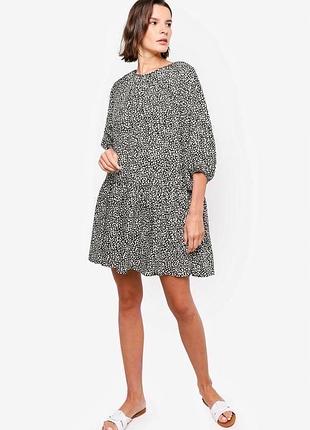 Женское свободное платье с пышными рукавами h&amp;m